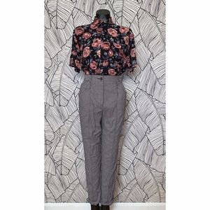 High Waist Gingham Pants